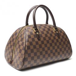 Pre Owned Louis Vuitton Damier Ebene Canvas Duomo Boston Bag