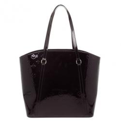 Pre Owned Louis Vuitton Amaranth Grenadine Monogram Vernis Avalon GM Bag