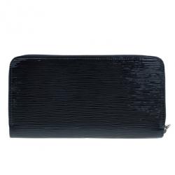 Pre Owned محفظة لوي فيتون زيبي كونتيننتال جلد إيبي أسود