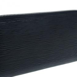 Pre Owned محفظة لوي فيتون زيبي كونتيننتال جلد إيبي أسود