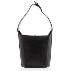 Pre Owned Louis Vuitton Sac Seau Black Epi Leather Shoulder Bag