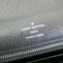 Pre Owned Louis Vuitton Taiga Ardoise Selenga Wristlet