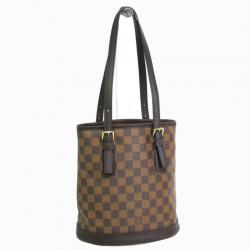 Pre Owned Louis Vuitton Damier Ebene Marais Bucket Tote