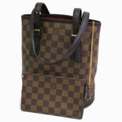 Pre Owned Louis Vuitton Damier Ebene Marais Bucket Tote