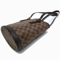 Pre Owned Louis Vuitton Damier Ebene Marais Bucket Tote