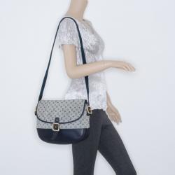 Pre Owned Louis Vuitton Blue Monogram Mini Lin Marjorie Shoulder Bag