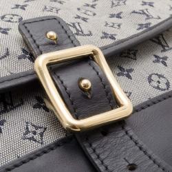 Pre Owned Louis Vuitton Blue Monogram Mini Lin Marjorie Shoulder Bag