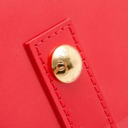 Pre Owned Louis Vuitton Rouge Grenadine Vernis Alma MM