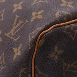 Pre Owned Louis Vuitton Brown Monogram Canvas Keepall Bandouliere 55 Bag