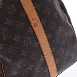 Pre Owned Louis Vuitton Brown Monogram Canvas Keepall Bandouliere 55 Bag