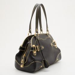 Pre Owned Louis Vuitton Black Suhali Leather Le Radieux Satchel