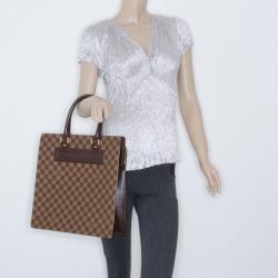 Pre Owned Louis Vuitton Damier Ebene Sac Plat