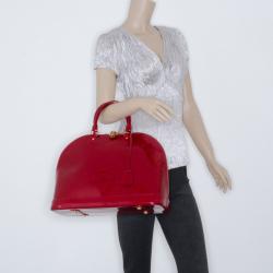 Pre Owned Louis Vuitton Pomme D'Amour Monogram Vernis Alma MM