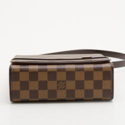 Pre Owned Louis Vuitton Damier Ebene Tribeca Long Shoulder Handbag 