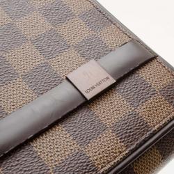 Pre Owned Louis Vuitton Damier Ebene Tribeca Long Shoulder Handbag 