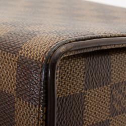 Pre Owned Louis Vuitton Damier Ebene Tribeca Long Shoulder Handbag 