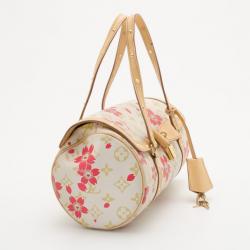Pre Owned Louis Vuitton Limited Edition Cherry Blossom Papillon Satchel Handbag 