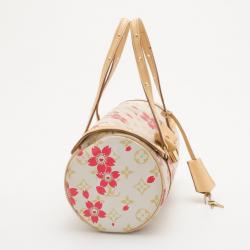 Pre Owned Louis Vuitton Limited Edition Cherry Blossom Papillon Satchel Handbag 