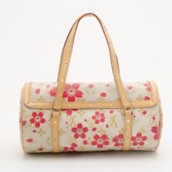 Pre Owned Louis Vuitton Limited Edition Cherry Blossom Papillon Satchel Handbag 