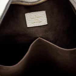 Pre Owned Louis Vuitton White Mahina Leather Solar GM Bag