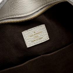Pre Owned Louis Vuitton White Mahina Leather Solar GM Bag