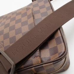 Pre Owned Louis Vuitton Damier Ebene Canvas Olav PM Messenger Bag 