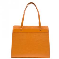 Pre Owned Louis Vuitton Orange Epi Leather Croisette PM