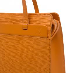 Pre Owned Louis Vuitton Orange Epi Leather Croisette PM
