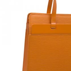 Pre Owned Louis Vuitton Orange Epi Leather Croisette PM