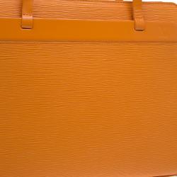 Pre Owned Louis Vuitton Orange Epi Leather Croisette PM