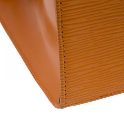 Pre Owned Louis Vuitton Orange Epi Leather Croisette PM