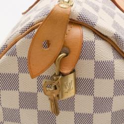 Pre Owned Louis Vuitton Damier Azur Speedy 35 
