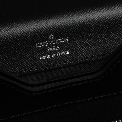 Pre Owned Louis Vuitton Black Taiga Leather Serviette Robusto 2 Business Briefcase Bag