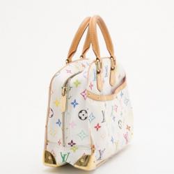 Pre Owned Louis Vuitton White Multicolor Trouville
