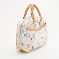 Pre Owned Louis Vuitton White Multicolor Trouville