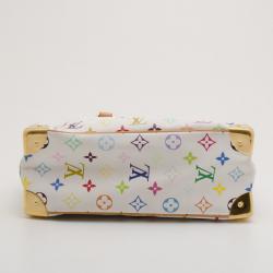 Pre Owned Louis Vuitton White Multicolor Trouville