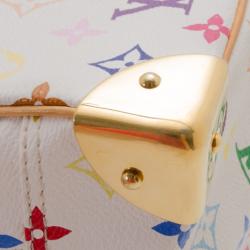 Pre Owned Louis Vuitton White Multicolor Trouville