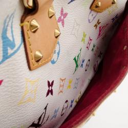 Pre Owned Louis Vuitton White Multicolor Trouville