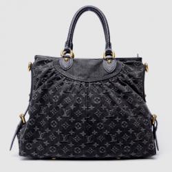 Pre Owned Louis Vuitton Monogram Denim Neo Cabby GM Tote