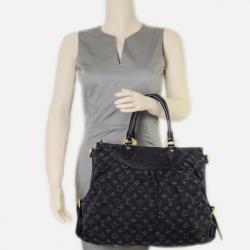 Pre Owned Louis Vuitton Monogram Denim Neo Cabby GM Tote