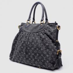 Pre Owned Louis Vuitton Monogram Denim Neo Cabby GM Tote