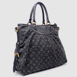 Pre Owned Louis Vuitton Monogram Denim Neo Cabby GM Tote