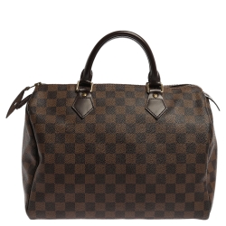 Pre Owned Louis Vuitton Damier Ebene Canvas Speedy 30 Bag
