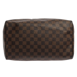 Pre Owned Louis Vuitton Damier Ebene Canvas Speedy 30 Bag