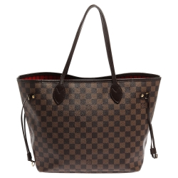 Pre Owned Louis Vuitton Damier Ebene Canvas Neverfull MM Bag