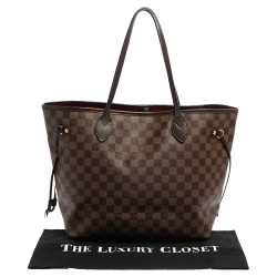 Pre Owned Louis Vuitton Damier Ebene Canvas Neverfull MM Bag
