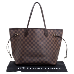 Pre Owned Louis Vuitton Damier Ebene Canvas Neverfull MM Bag
