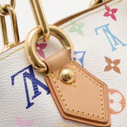 Pre Owned Louis Vuitton White Monogram Multicolor Audra Tote 