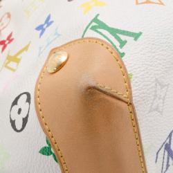 Pre Owned Louis Vuitton White Monogram Multicolor Audra Tote 