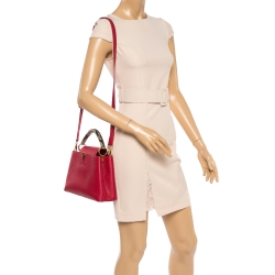 Pre Owned Louis Vuitton Escarlate Taurillon Leather and Python Capucines BB Bag